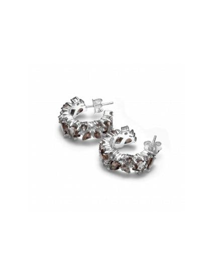 Stolen Girlfriends Club Sterling Silver Talon Cluster Hoop Earrings