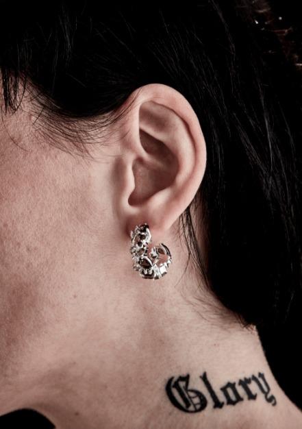 Stolen Girlfriends Club Sterling Silver Talon Cluster Hoop Earrings