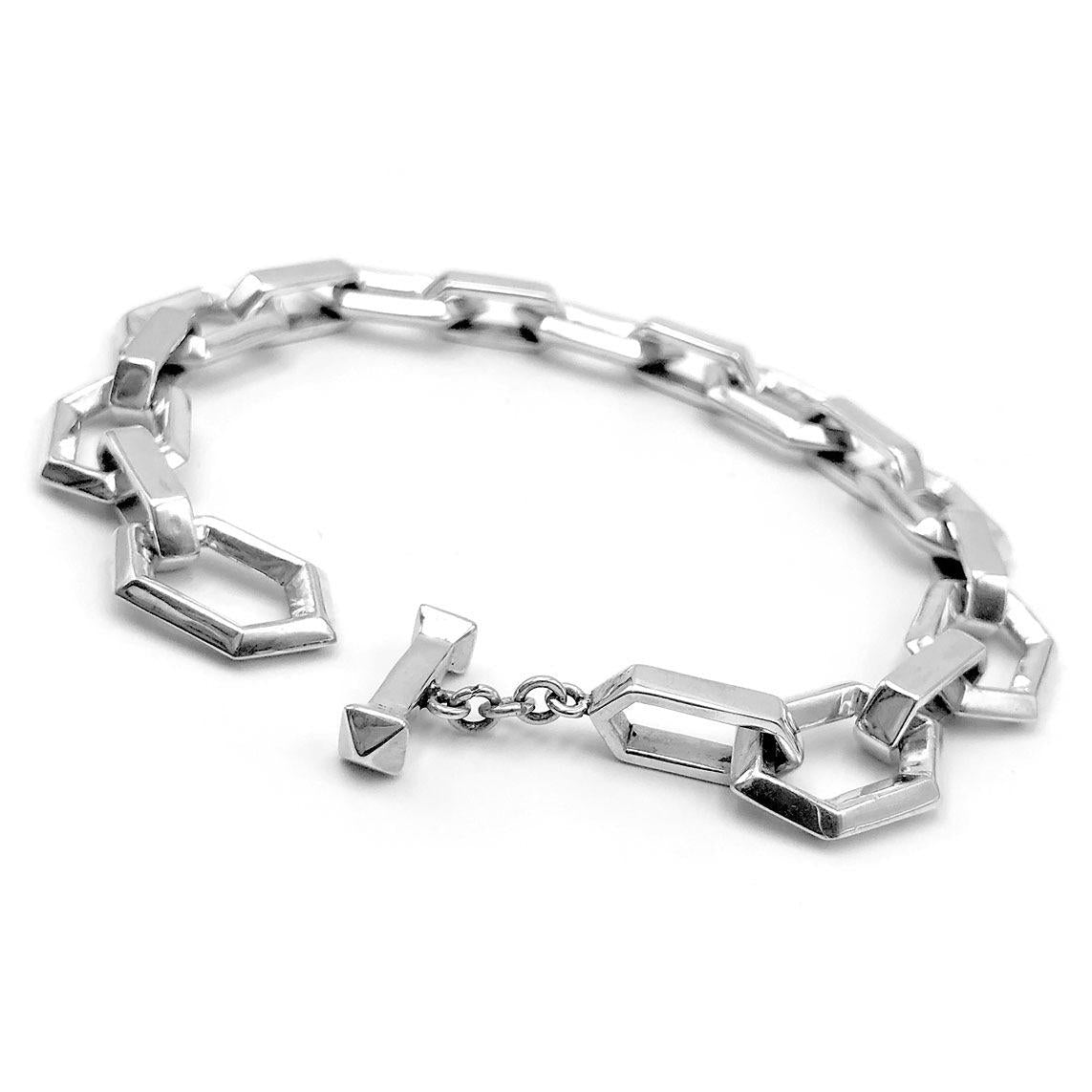 Nick Von K Medium Hex Bracelet Sterling Silver