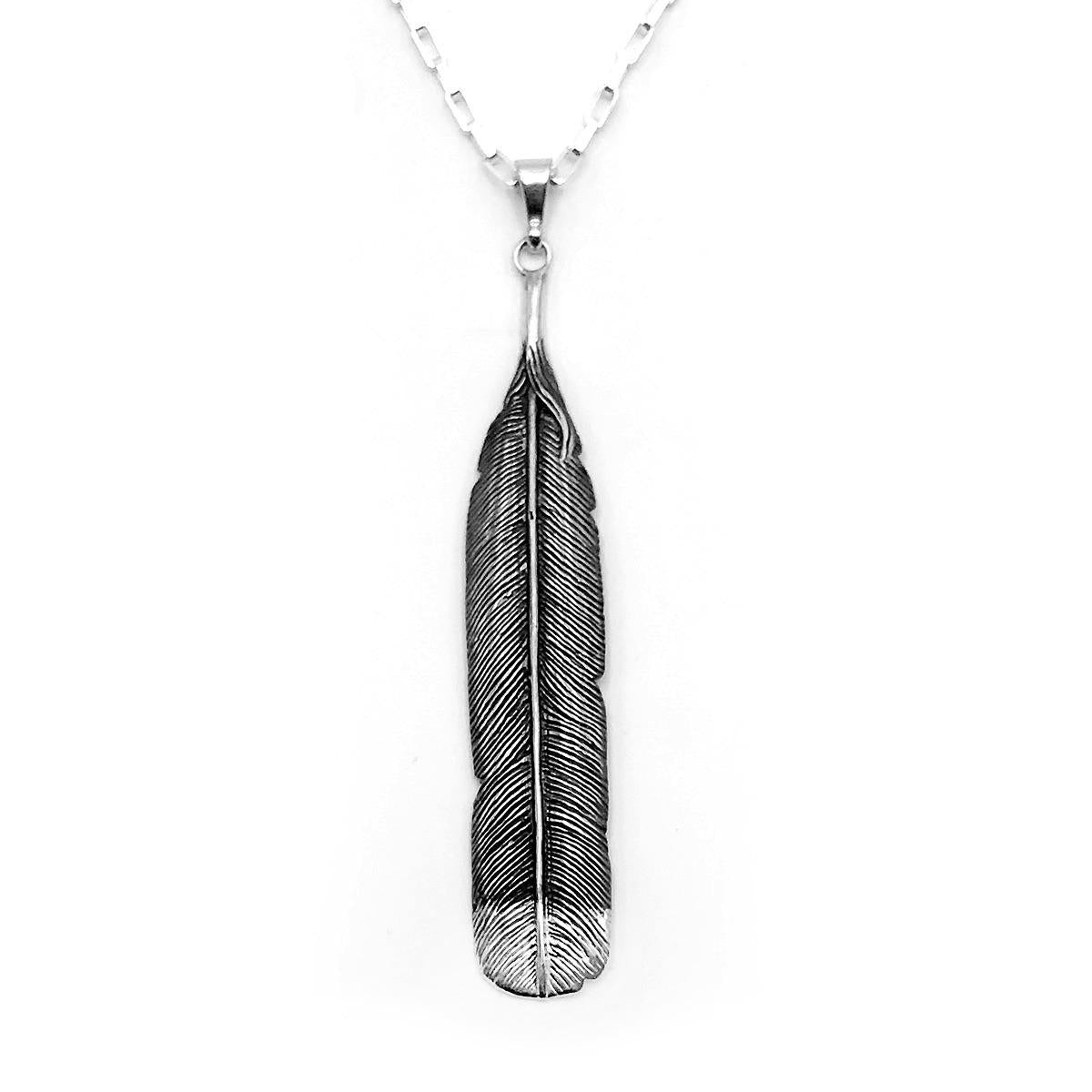 Nick Von K Huia Feather Necklace Sterling Silver