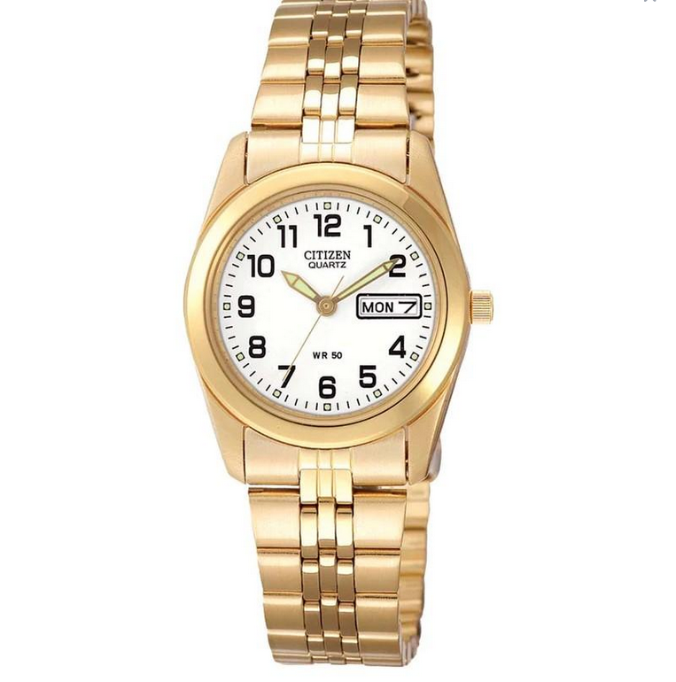 Citizen ladies Two-Tone White Face Watch 50M Water Resistant EQ0512-52B