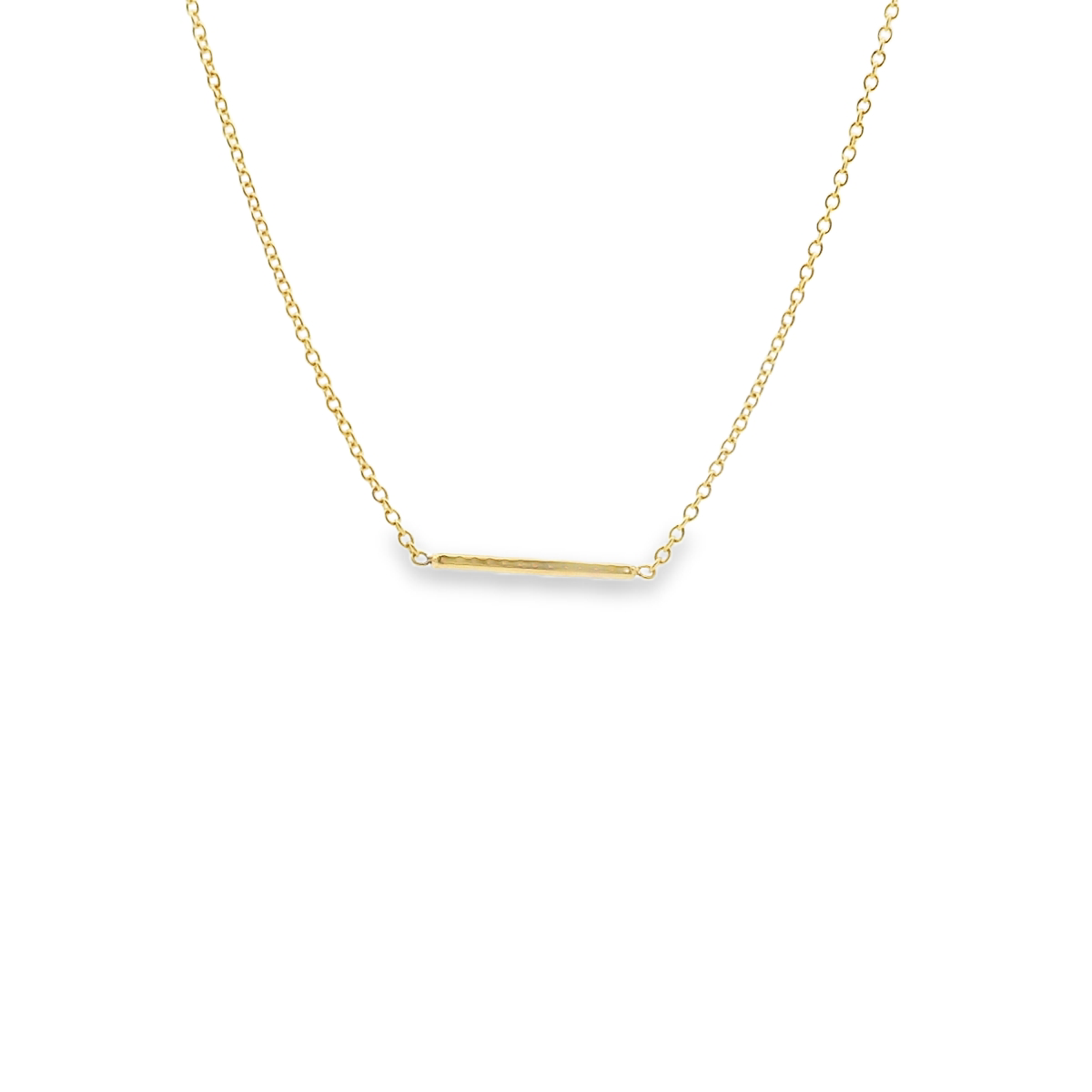 Diamond 9ct Yellow Gold Diamond East West Bar Necklace Pendant