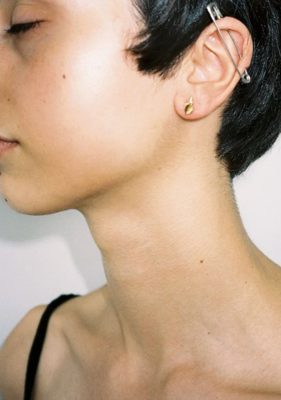 Meadowlark 23ct Yellow Gold Plated Conch Stud Earrings