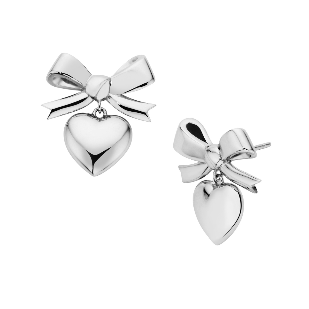 Karen Walker Sterling Silver Superlove Bow Earrings