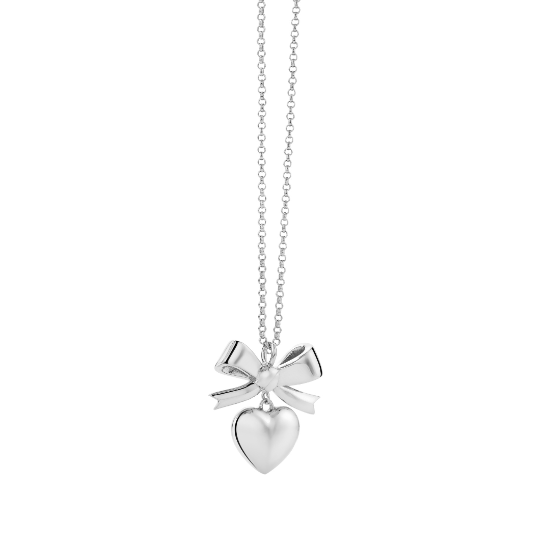 Karen Walker Sterling Silver Superlove Bow Necklace 55cm