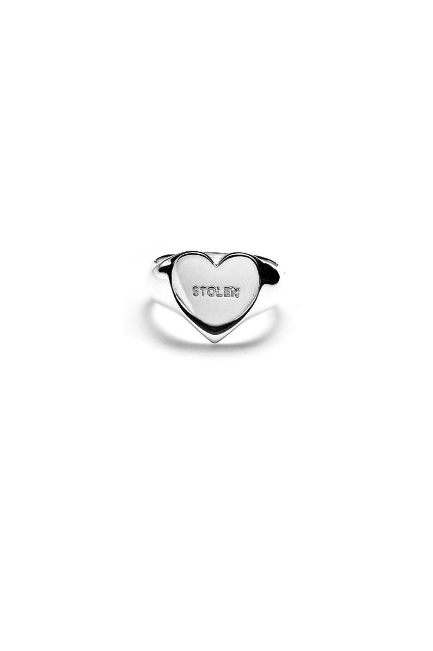 Stolen Girlfriends Club Sterling Silver Stolen Heart Signet Ring