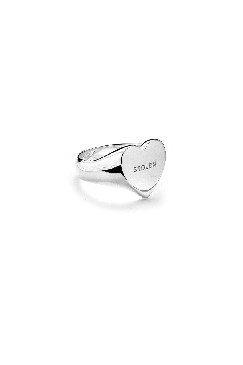 Stolen Girlfriends Club Sterling Silver Stolen Heart Signet Ring