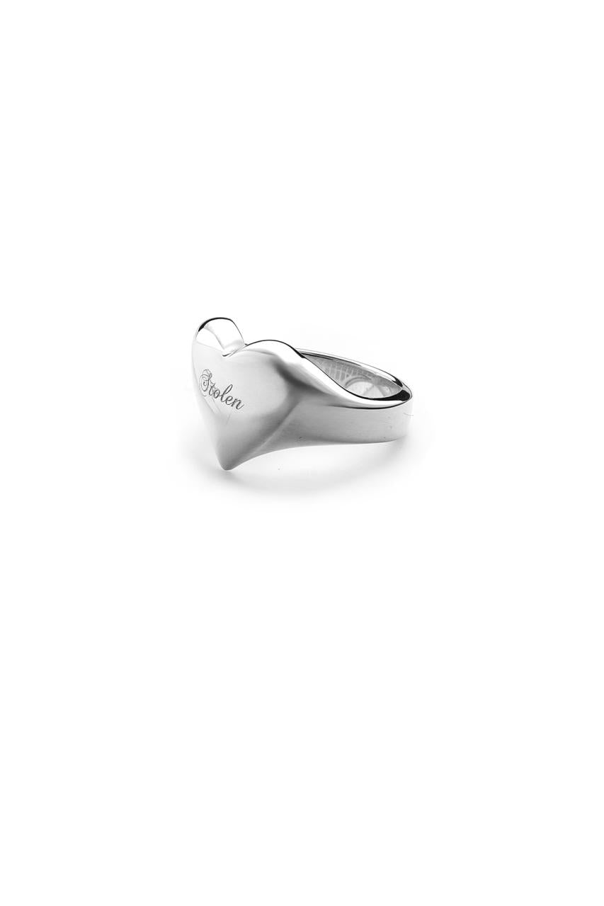 Stolen Girlfriends Club Sterling Silver Full Heart Signet Ring