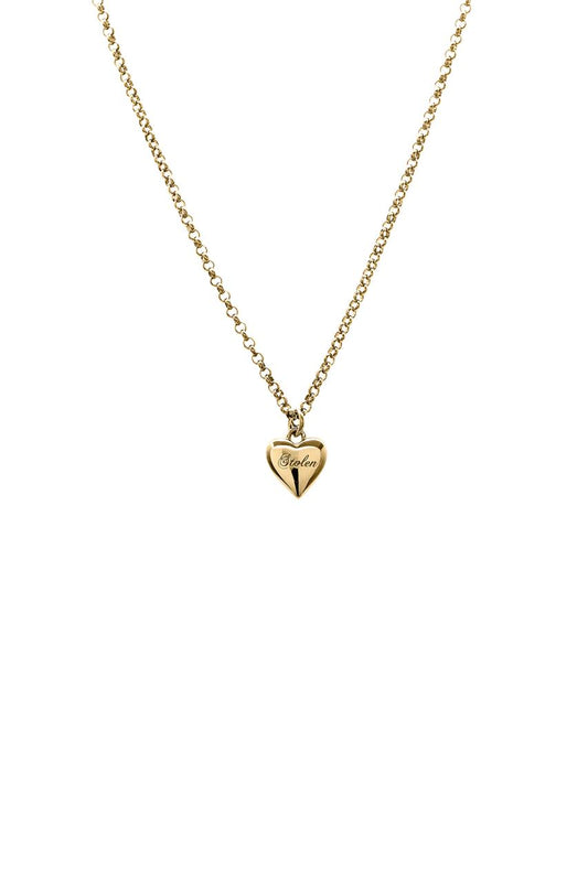 Stolen Girlfriends Club 18ct Yellow Gold Plated Full Heart Mini Necklace
