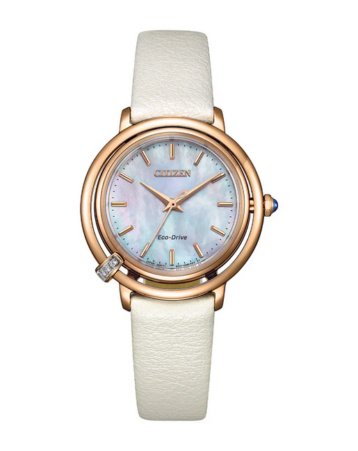 Citizen Ladies Eco-Drive Watch with Mother of Pearl Dial em1093-61d