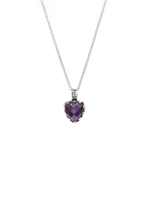 Stolen Girlfriends Club Sterling Silver Love Claw Necklace with Dark Amethyst
