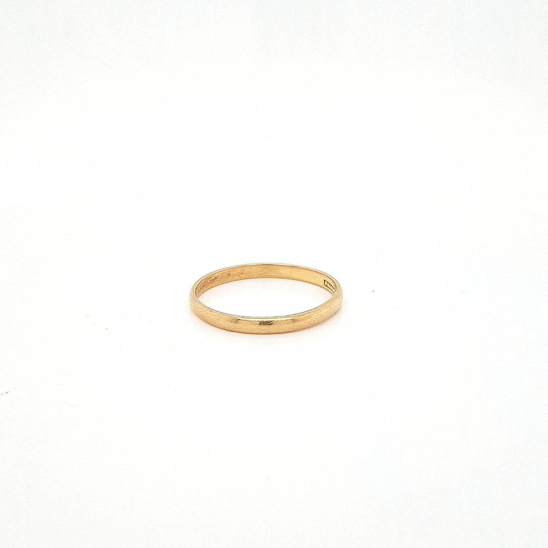 Estate 18ct Yellow Gold 2.4mm Plain Ring