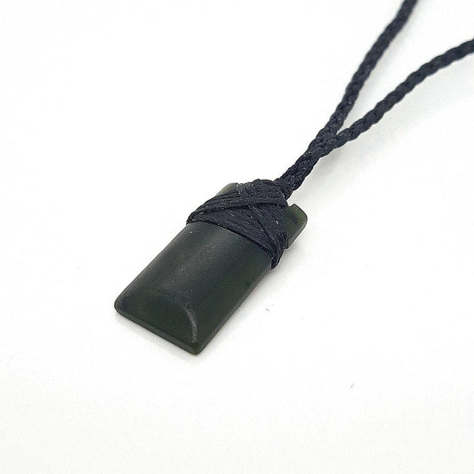 Greenstone Small Toki Necklace on Black Cord