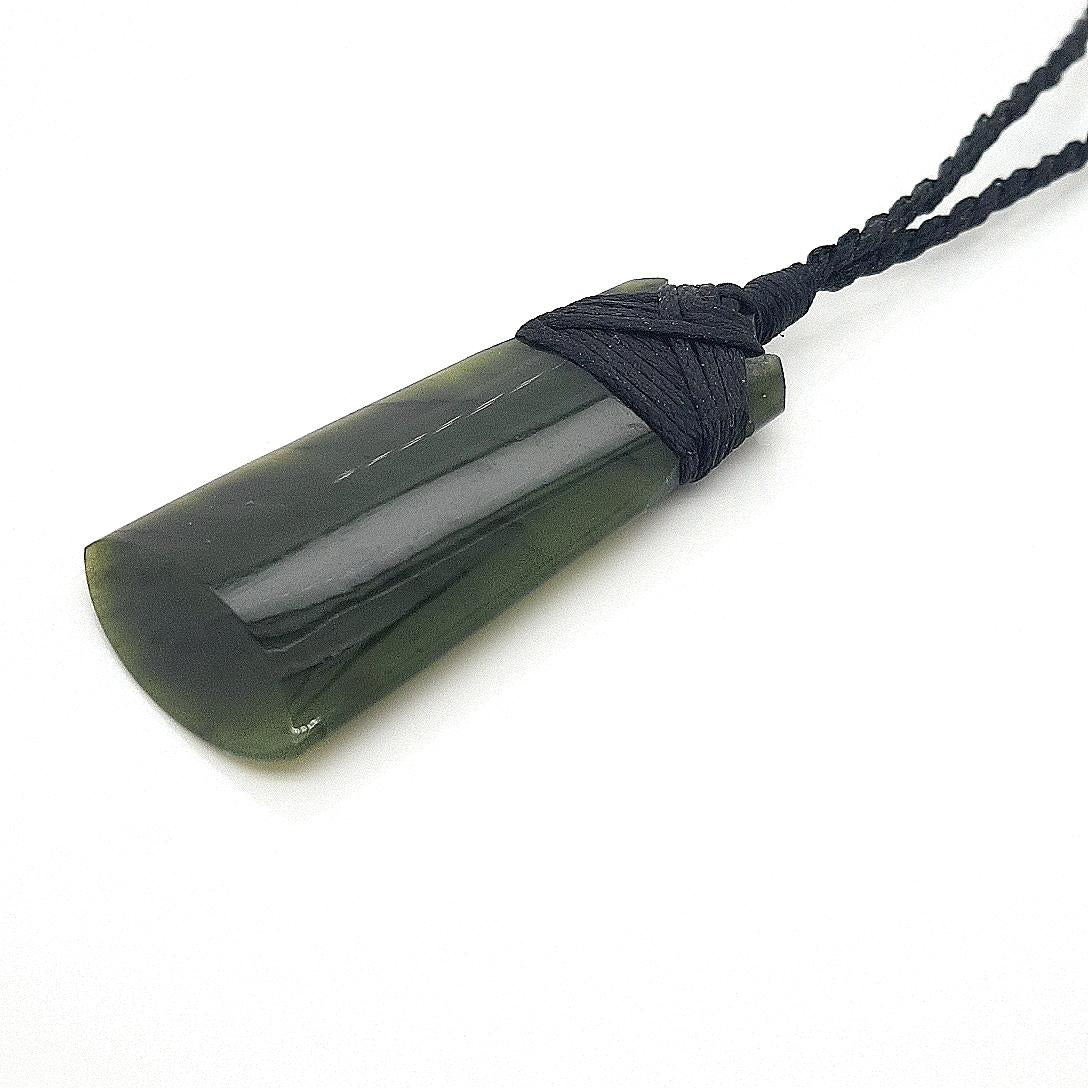 Greenstone Toki Pendant on Black Cord