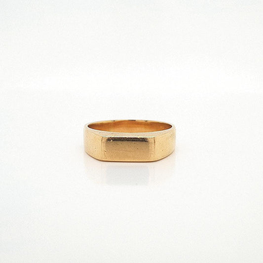 Estate 18ct Yellow Gold Bar Signet Ring