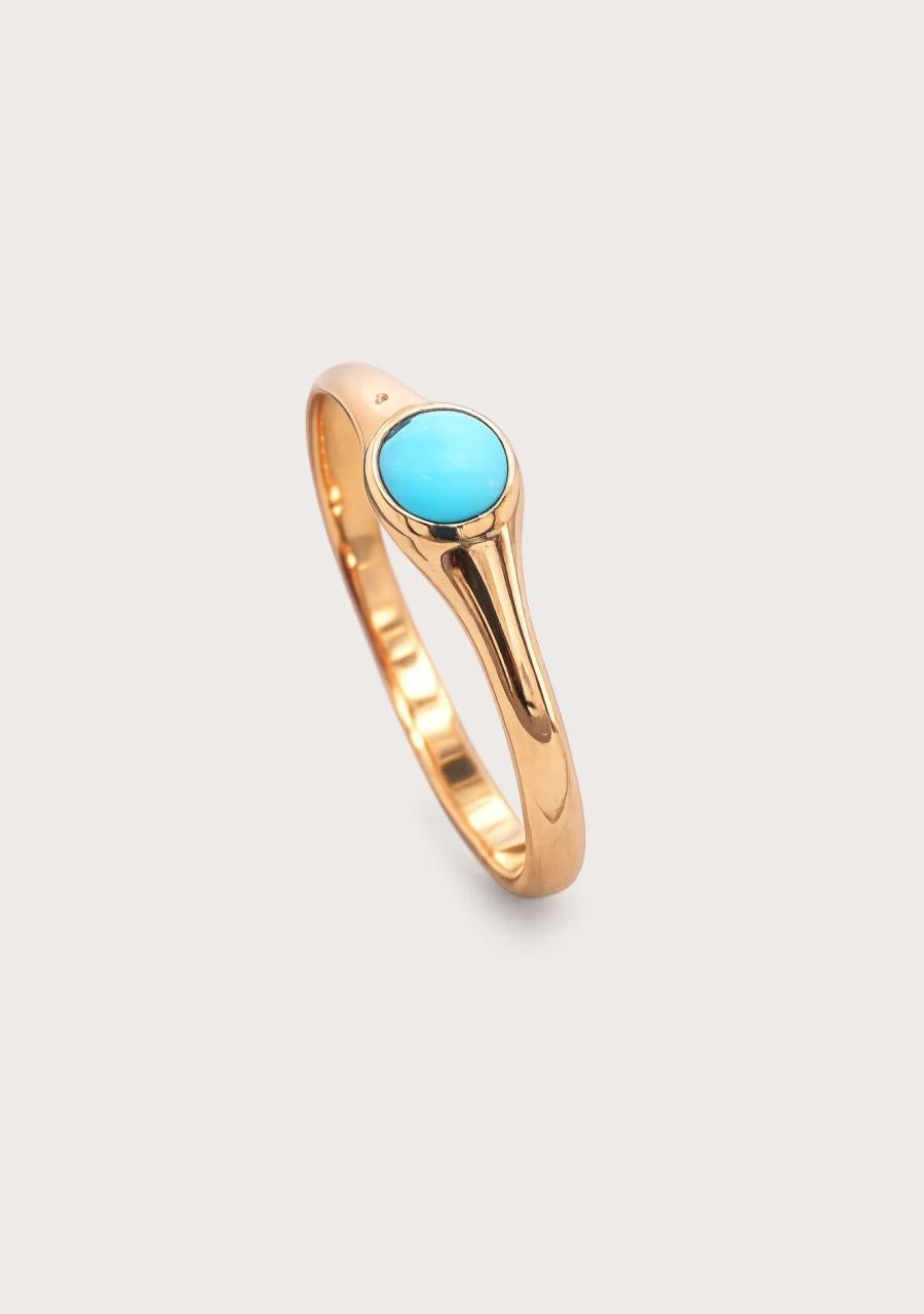 Estate 9ct Rose Gold Turquoise Ring
