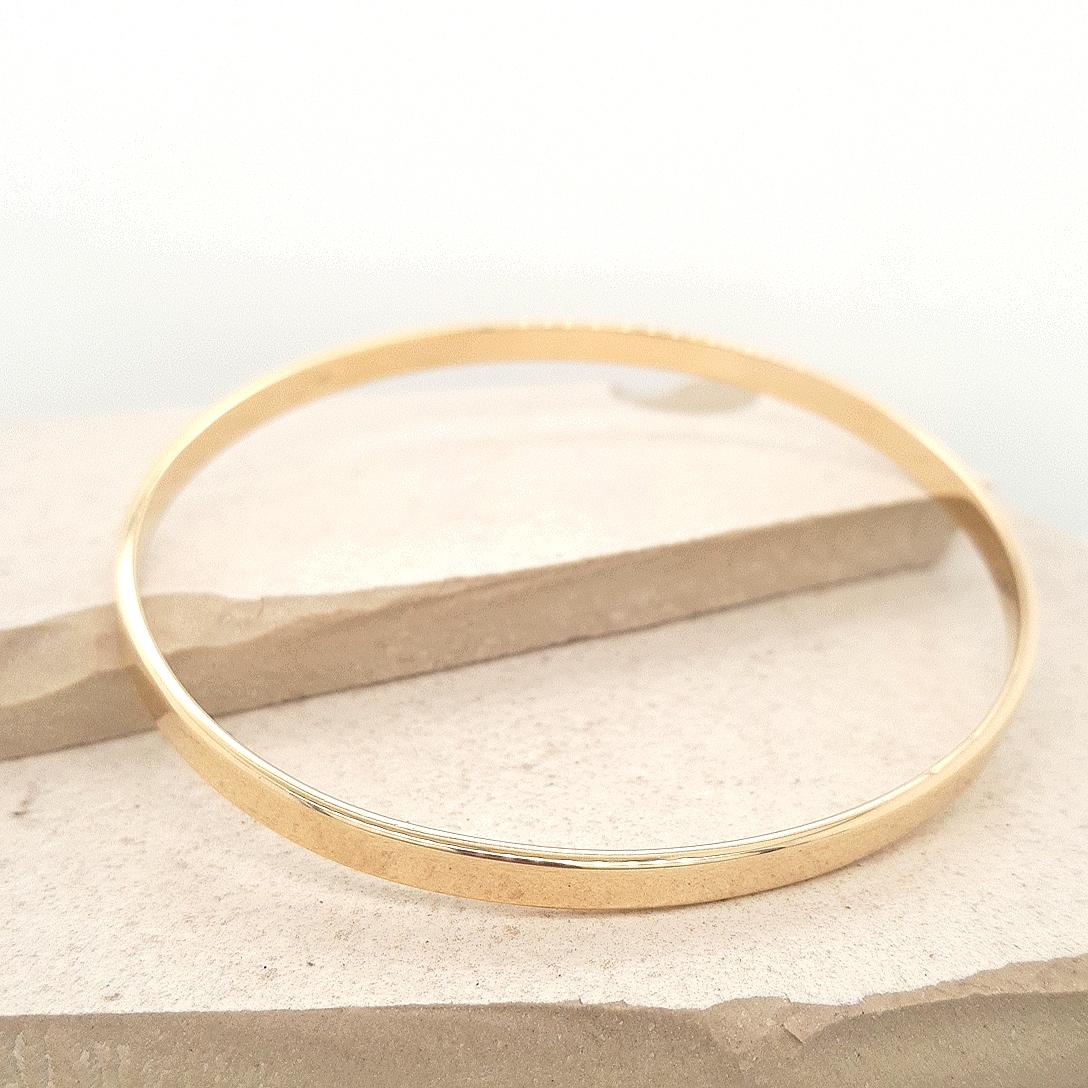 9ct Yellow Gold 4.6mm Plain Bangle