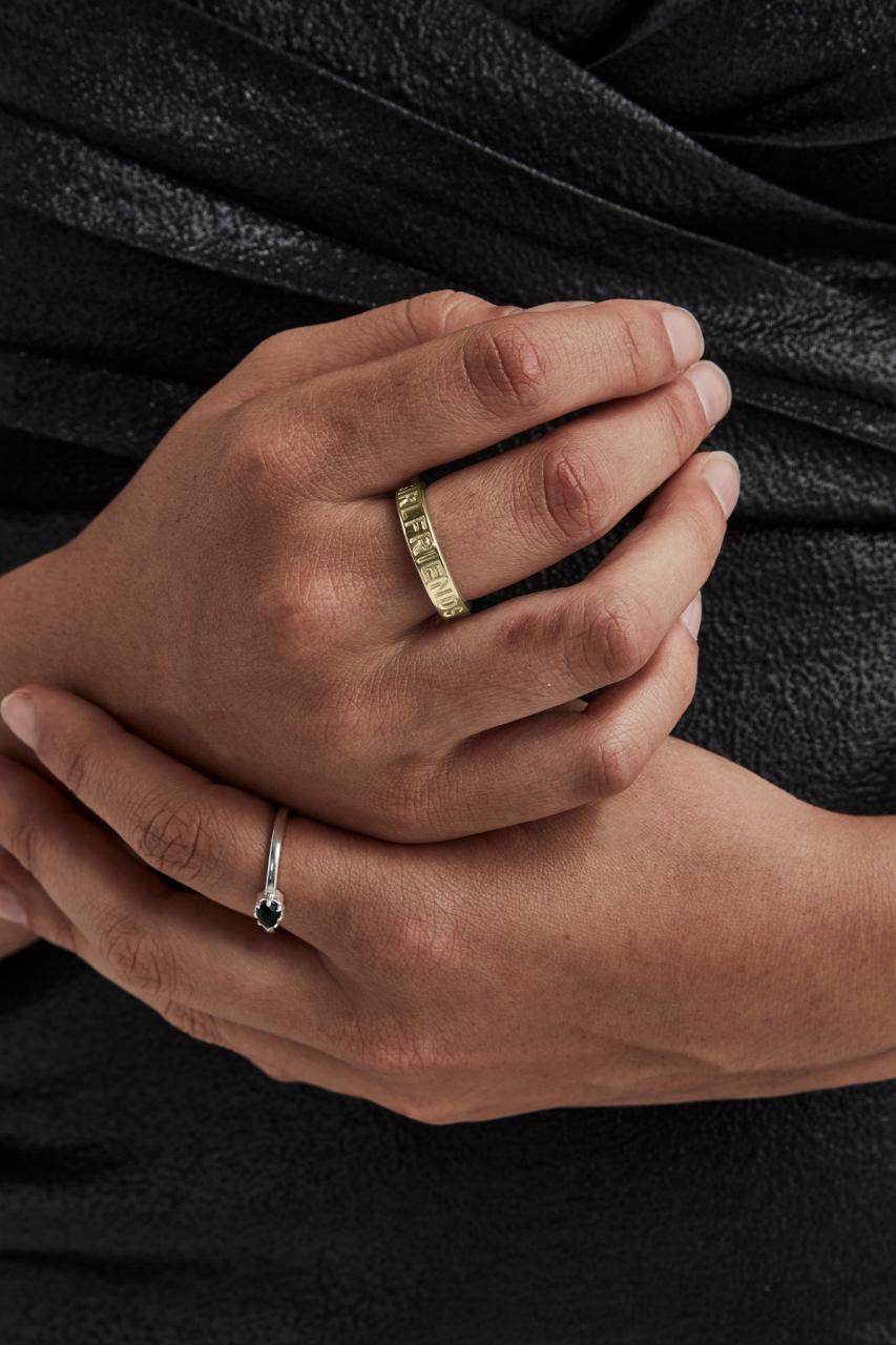 Stolen Girlfriends Club Sterling Silver Clean Logo Ring