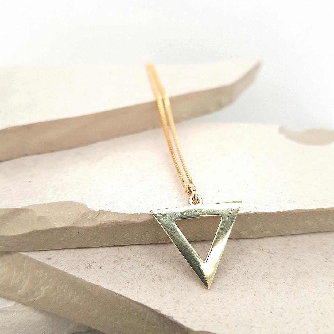 14ct Yellow Gold Triangle Pendant