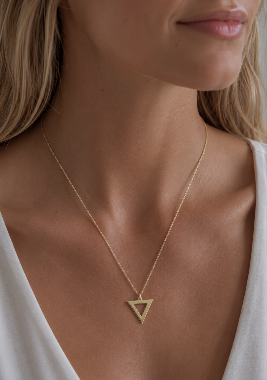 14ct Yellow Gold Triangle Pendant