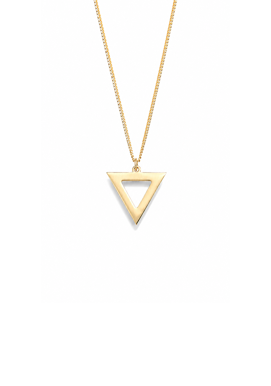 14ct Yellow Gold Triangle Pendant