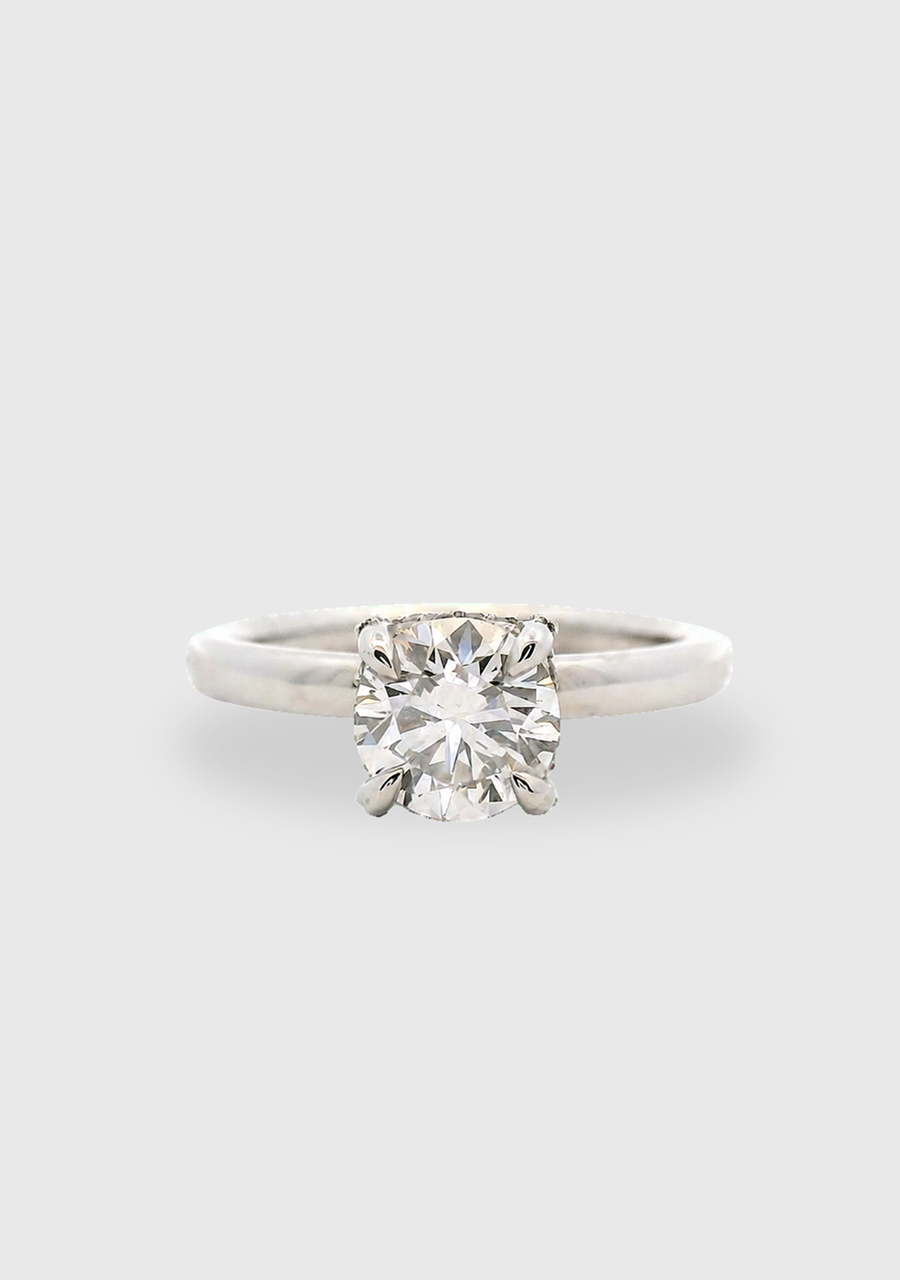 18ct White Gold Lab Grown Round Brilliant Cut Diamond Ring