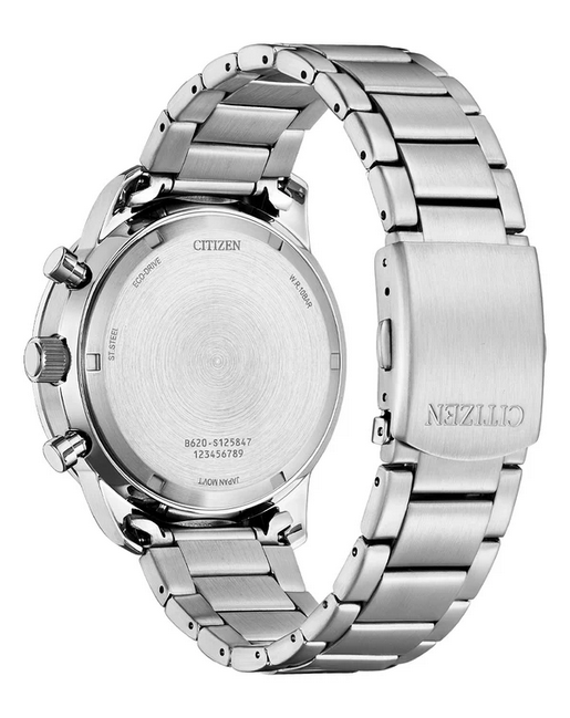 Citizen Gents Eco-Drive Stainless Steel Watch with Black Dial