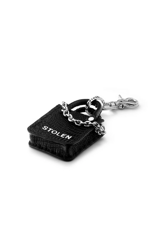 Stolen Girlfriends Club Black Leather Tour Buddy Tote Key Ring