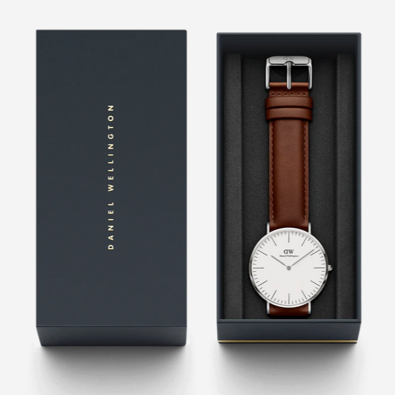 Daniel Wellington 40mm Classic St Mawes Stainless Steel White Dial Watch