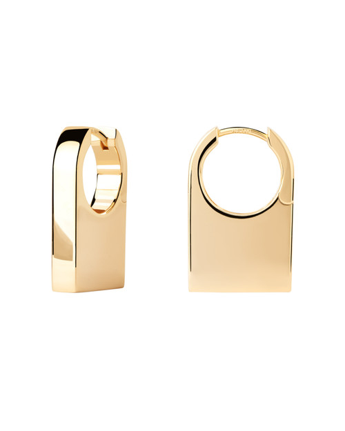 PD Paola Gold Plated Chicago Hoop Earrings