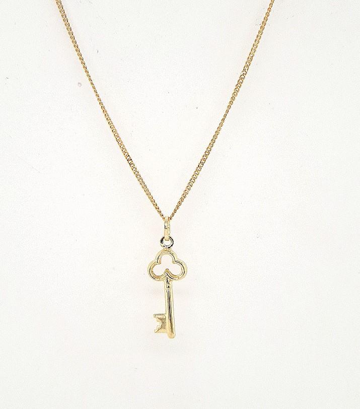 9ct Yellow Gold Key Pendant