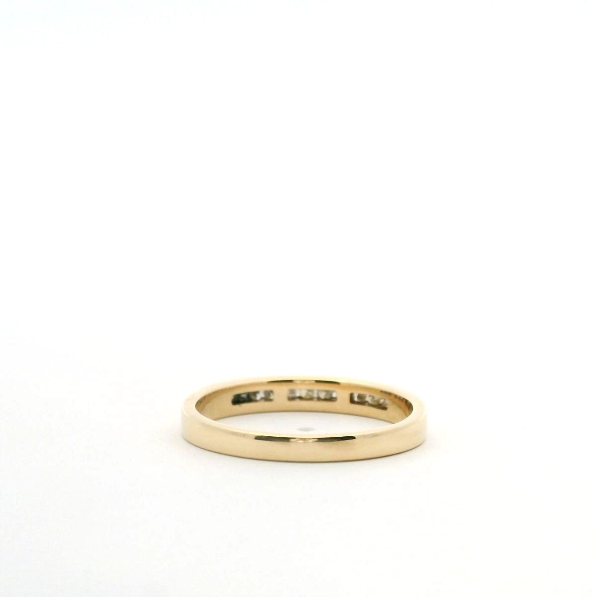 9ct Yellow Gold Diamond Channel Set Band