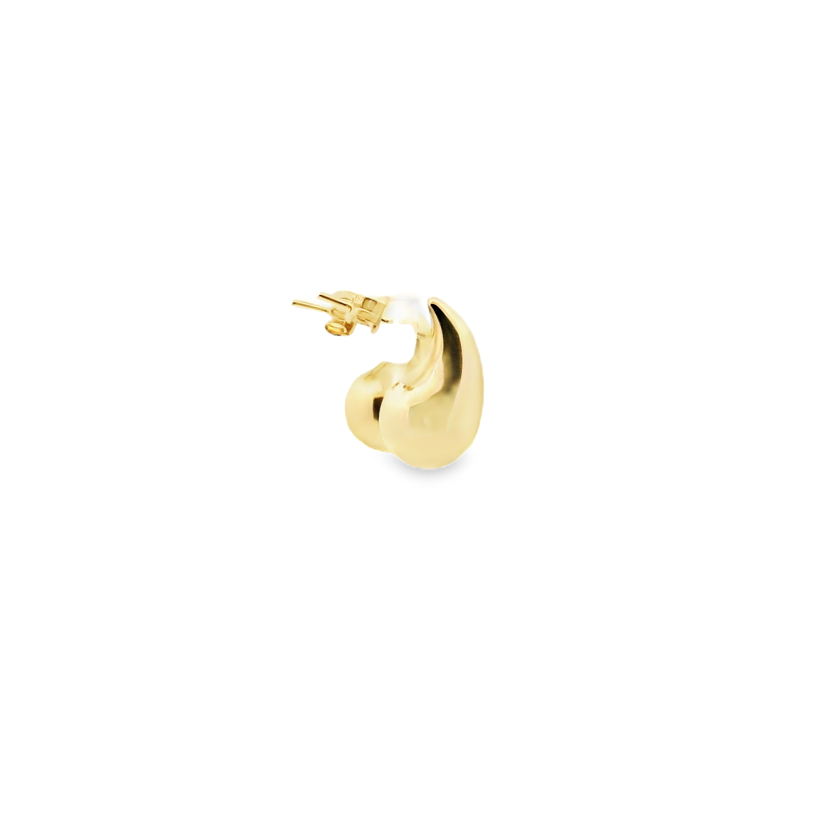 9ct Yellow Gold Medium Teardrop Stud Earrings