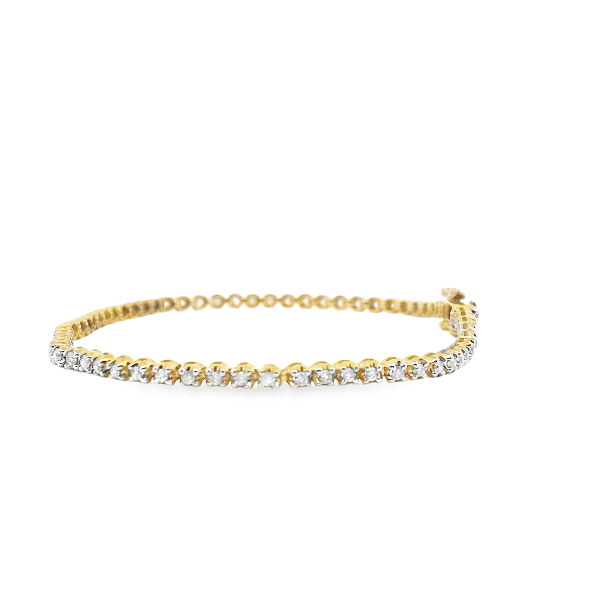 Diamond 9ct Yellow Gold 1.00ct Tennis Bracelet