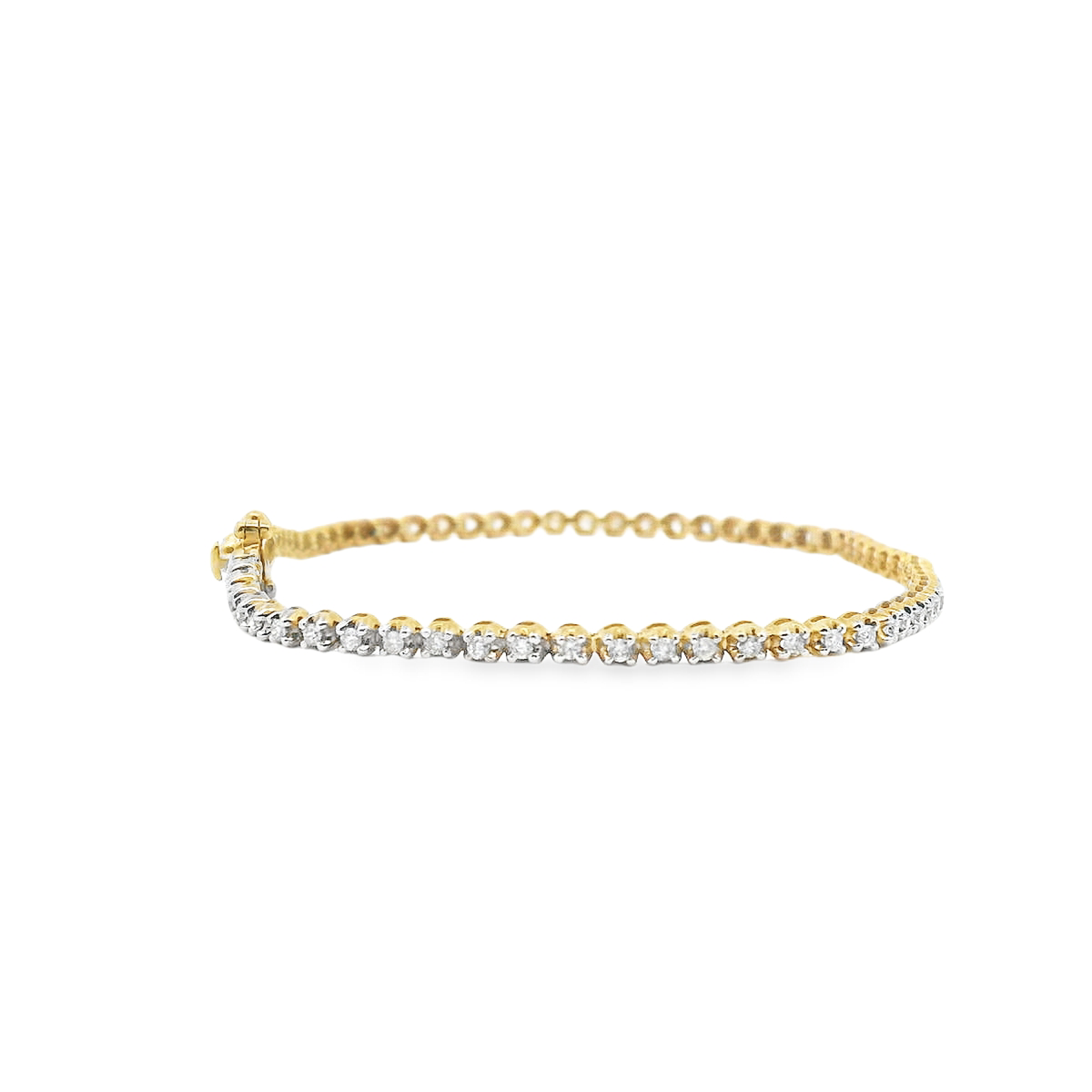 Diamond 9ct Yellow Gold 1.00ct Tennis Bracelet