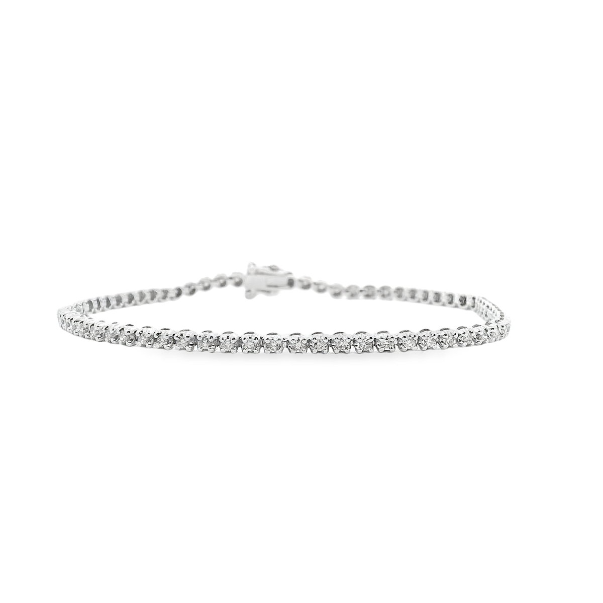 Diamond 9ct White Gold 1.00ct Tennis Bracelet