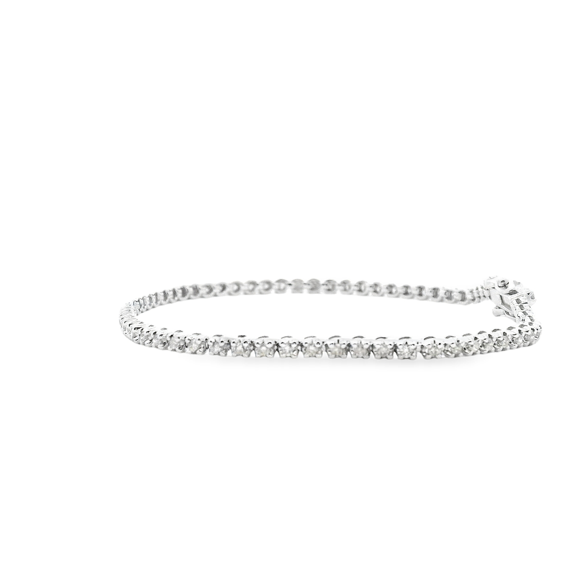 Diamond 9ct White Gold 1.00ct Tennis Bracelet