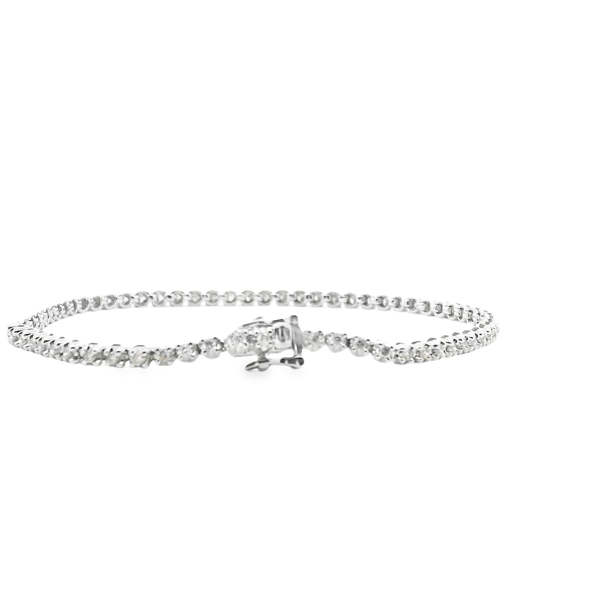 Diamond 9ct White Gold 1.00ct Tennis Bracelet