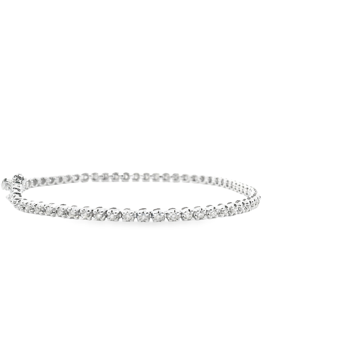 Diamond 9ct White Gold 1.00ct Tennis Bracelet