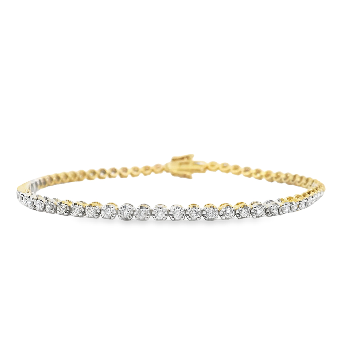 Diamond 9ct Yellow Gold 1.50ct Tennis Bracelet