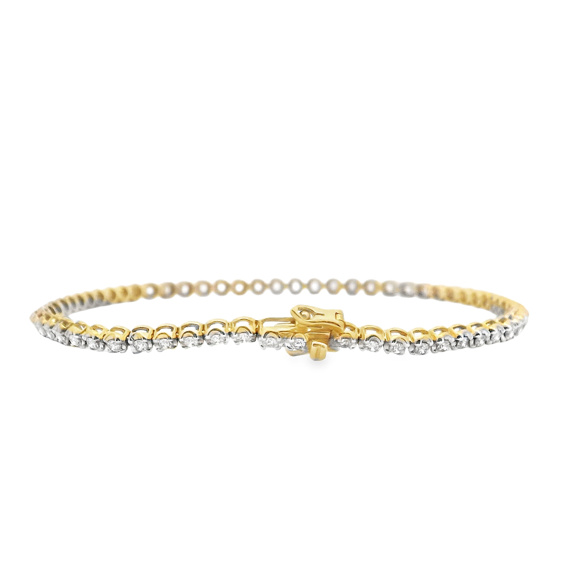 Diamond 9ct Yellow Gold 1.50ct Tennis Bracelet