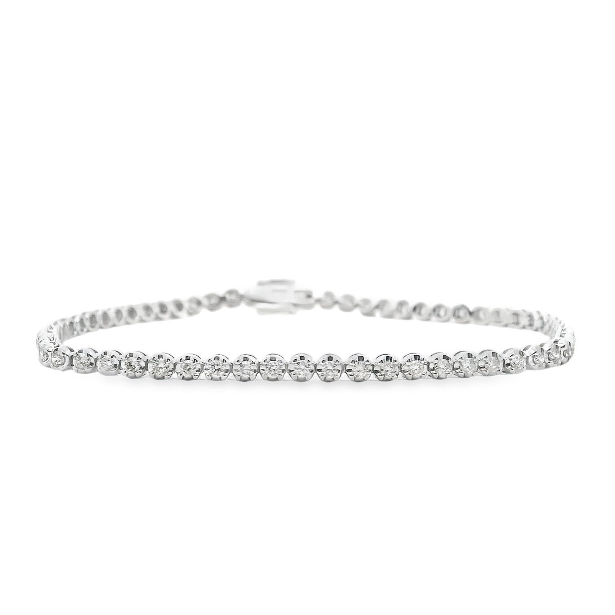 Diamond 9ct White Gold 1.50ct Tennis Bracelet