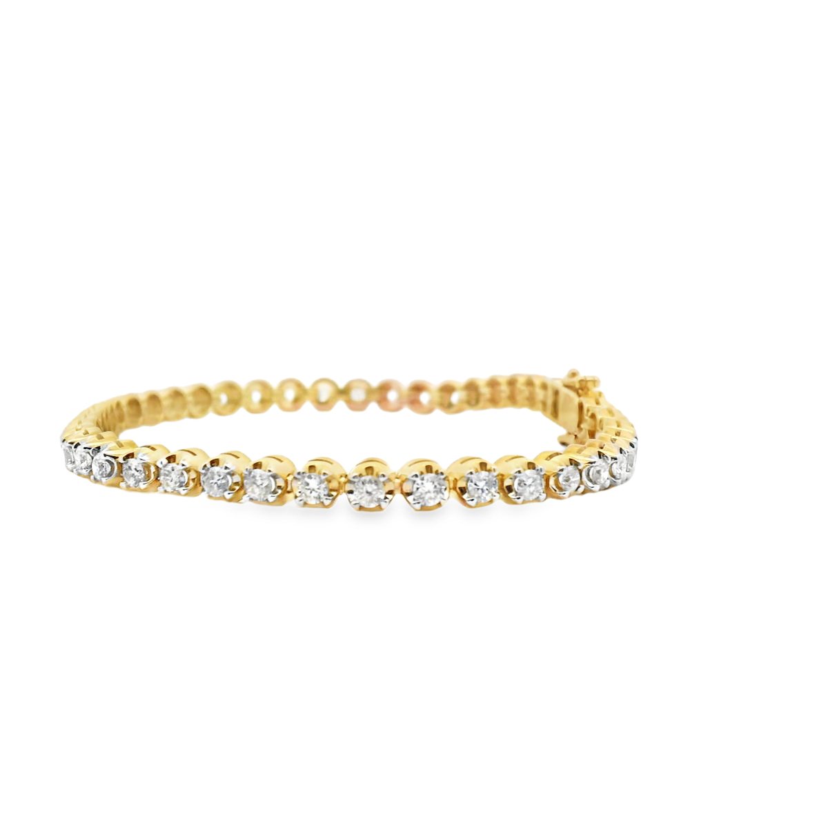 Diamond 9ct Yellow Gold 2.50ct Tennis Bracelet