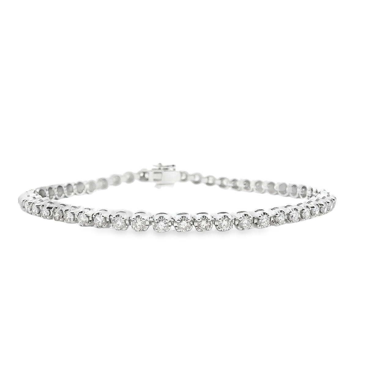 Diamond 9ct White Gold 2.50ct Tennis Bracelet