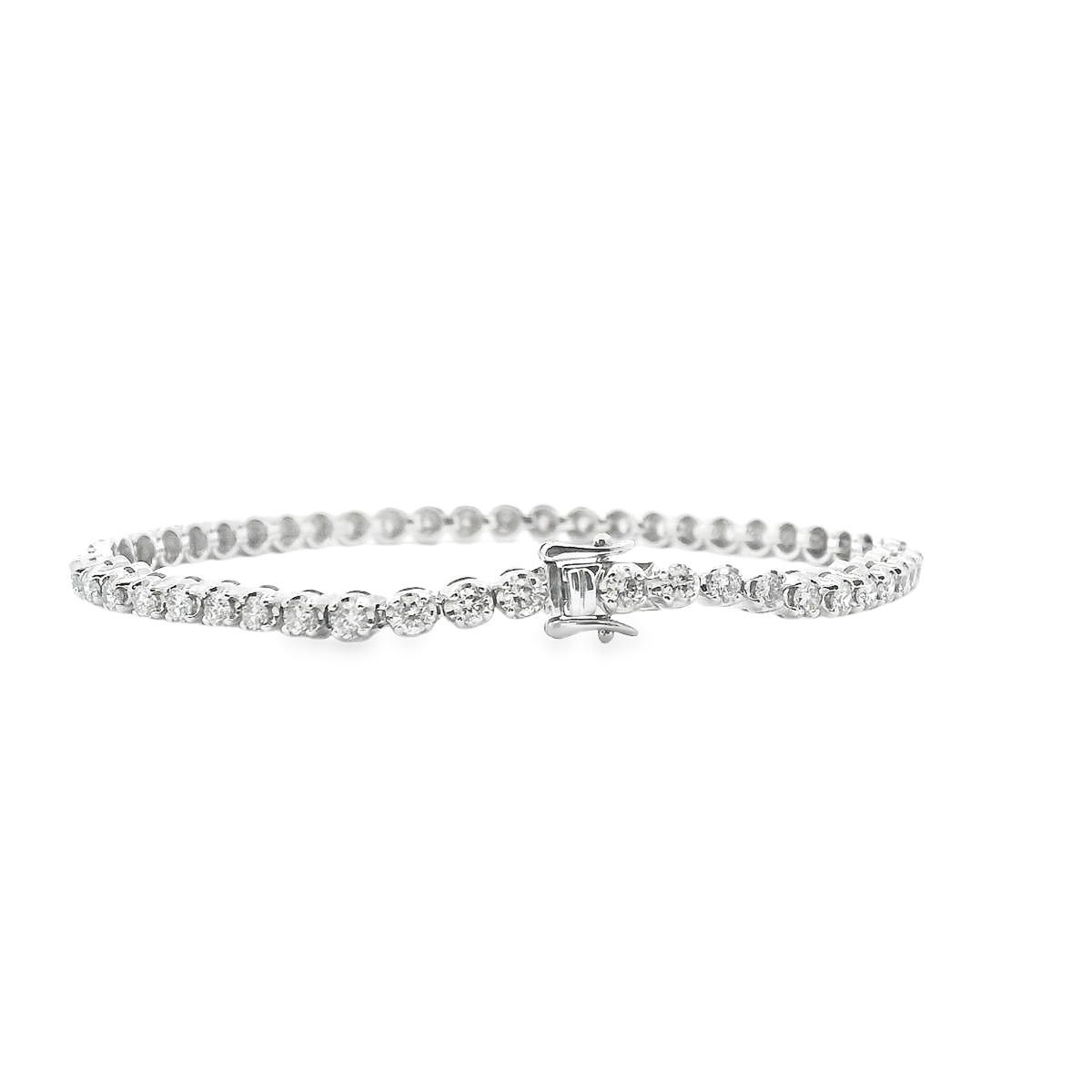 Diamond 9ct White Gold 2.50ct Tennis Bracelet