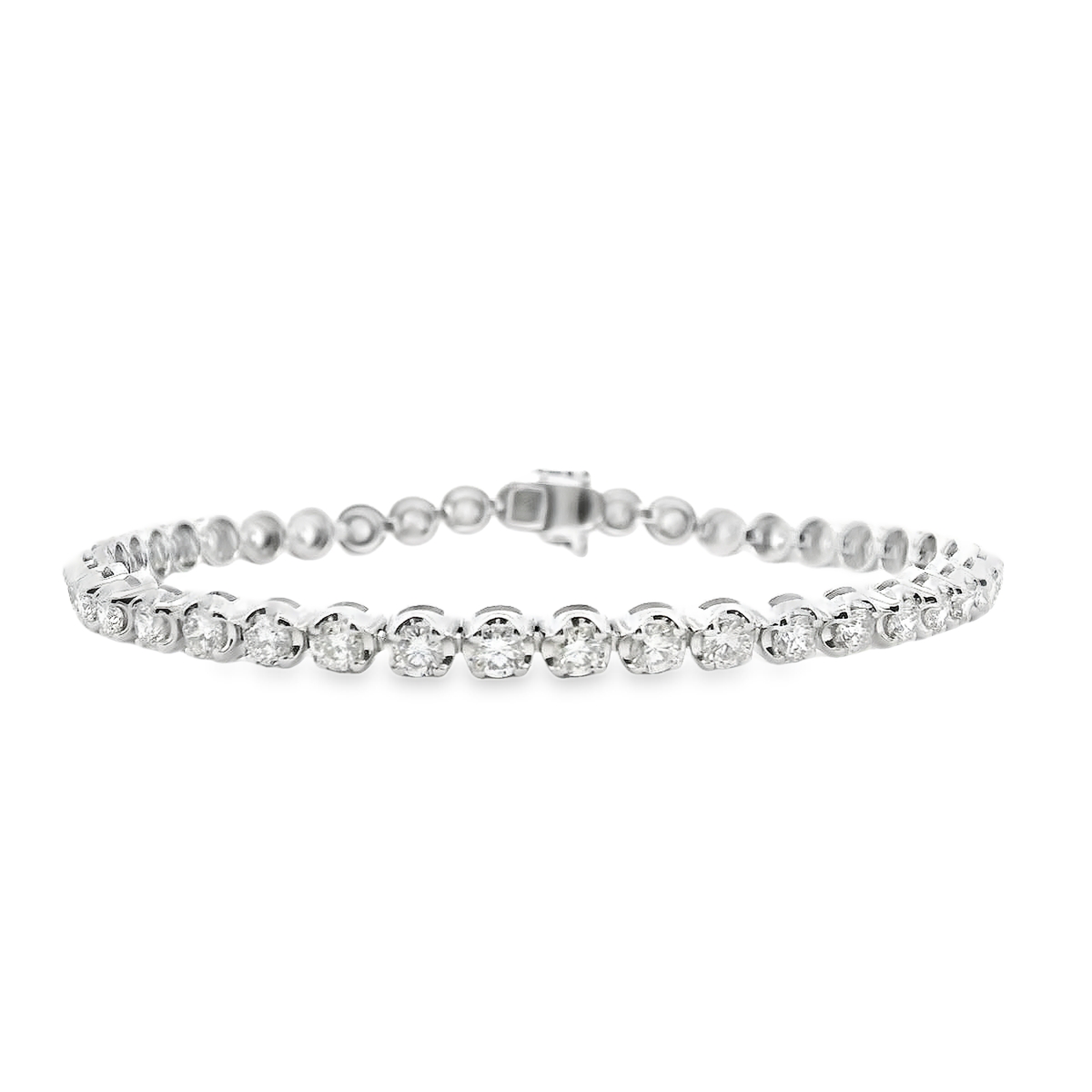 Diamond 18ct White Gold 4.03ct Tennis Bracelet