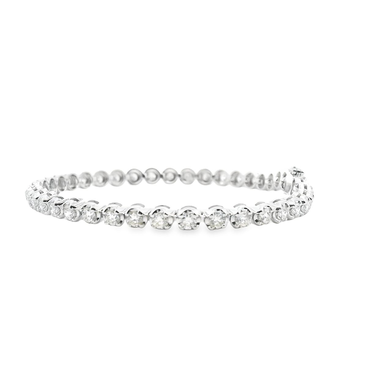 Diamond 18ct White Gold 4.03ct Tennis Bracelet