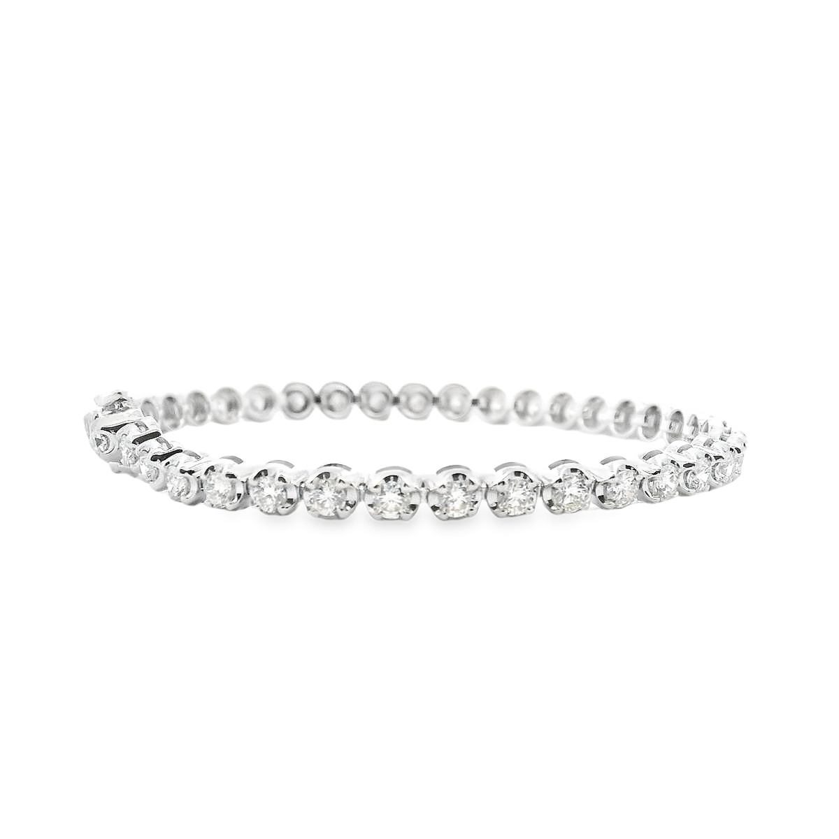 Diamond 18ct White Gold 4.03ct Tennis Bracelet