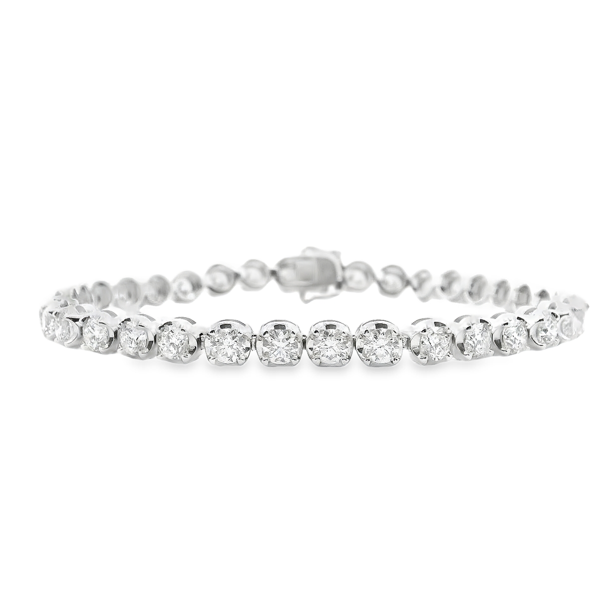 Diamond 18ct White Gold 8.00ct Tennis Bracelet