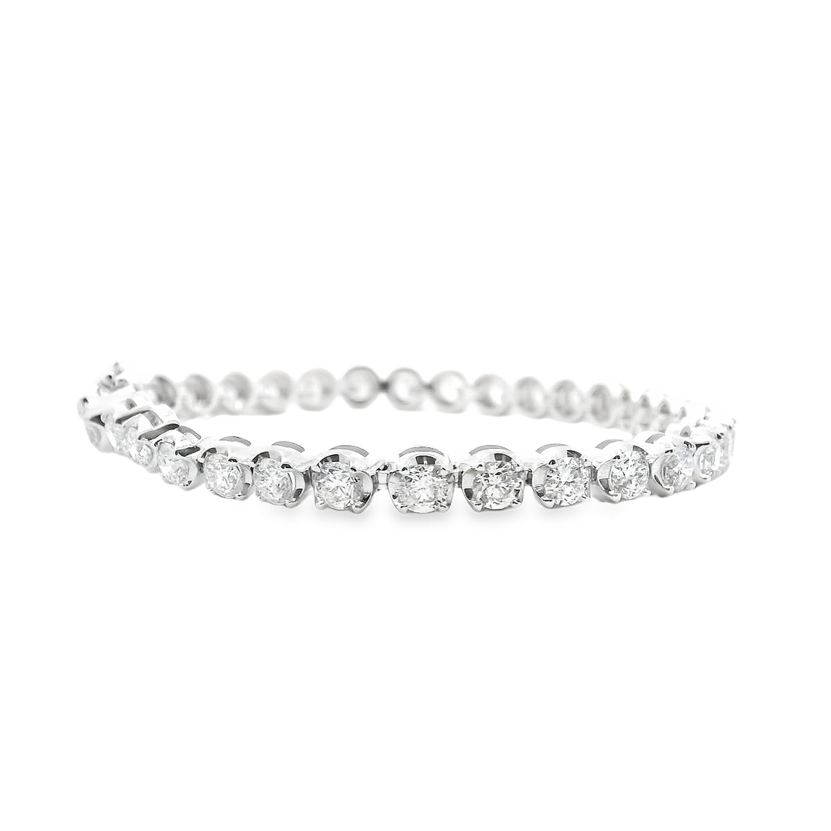 Diamond 18ct White Gold 8.00ct Tennis Bracelet